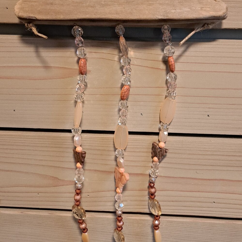 Handmade- Driftwood and Bead Windchime- Butterflies